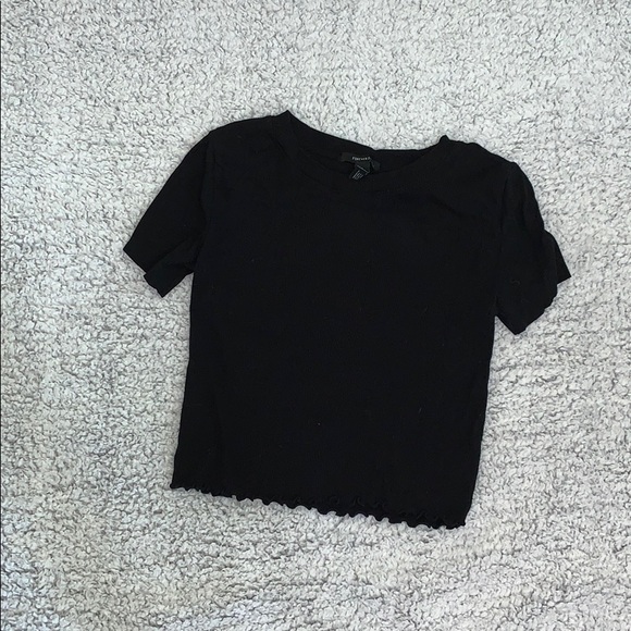 Black ribbed top - Picture 1 of 3